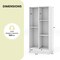 Costway 5-Cube Bookcase for Kids 41" Wooden Toy Storage Organizer for Kid's Room White/Natural